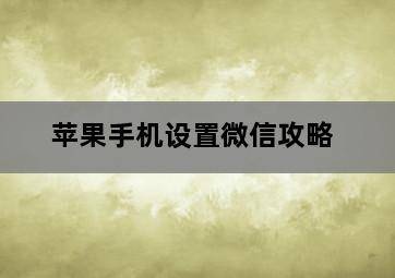苹果手机设置微信攻略 苹果手机设置微信攻略-图片2